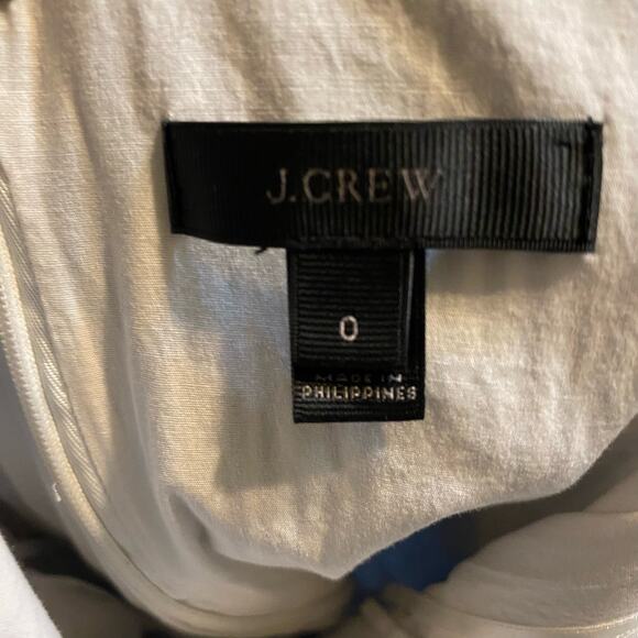 J Crew Coastal Grandma Preppy Striped V Neck Rope Tie Waist Dress Blue White 0 - Picture 9 of 9